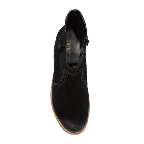 NIB Crevo Linley Black Suede Distressed Booties - Picture 4 of 10